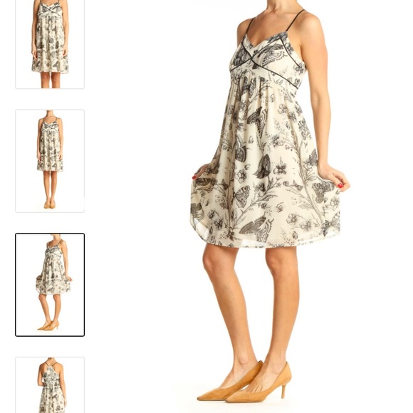 Ann Taylor Loft Racerback Fit & Flare Butterfly Garden Dress - Picture 6 of 16